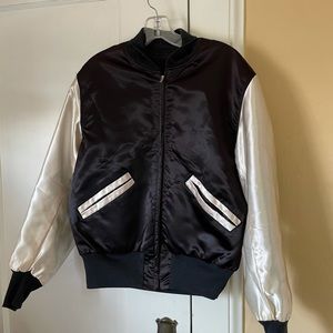 Vintage reversible silk bomber jacket